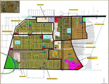 Layout plan of the Affri-Village Droogeheuwel development