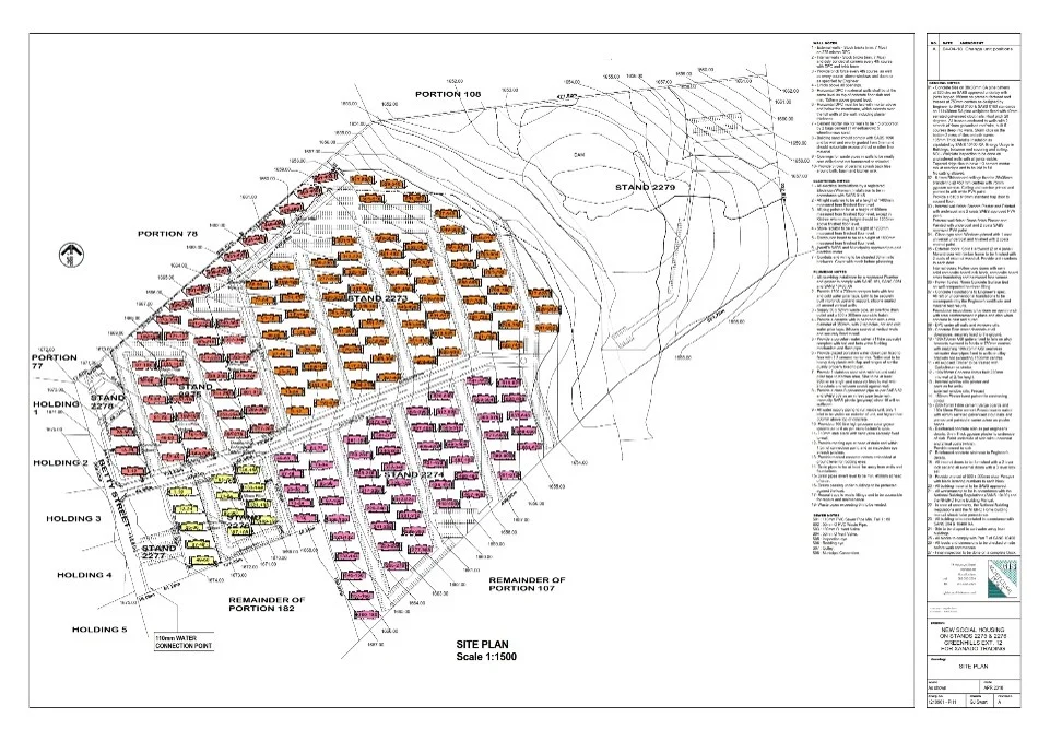 Site plan of the Affri-Village Greenhills social housing development