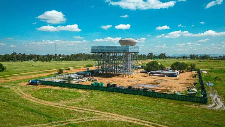 Affri-Village Droogeheuwel under construction, aerial photograph 13