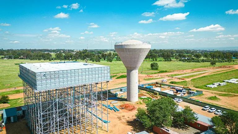 Affri-Village Droogeheuwel under construction, aerial photograph 14