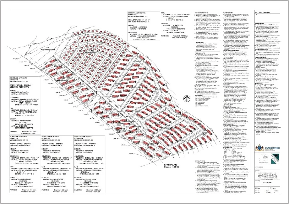 Site plan of the Affri-Village Magaliesburg development